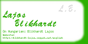 lajos blikhardt business card